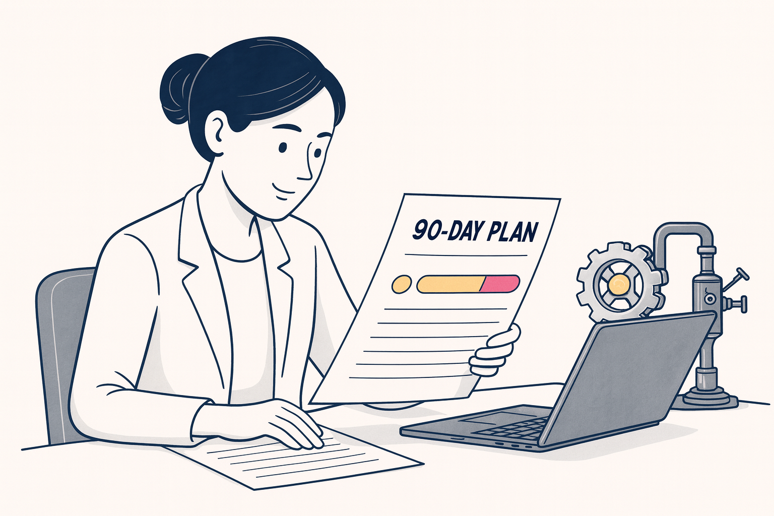 Fractional CMO first 90 days: the audit, the priority list, and the first system shipped
