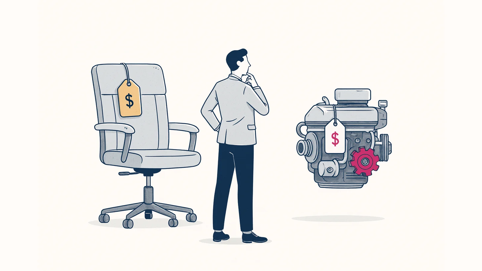 Illustration of fractional CMO day-rate pricing and cost comparison with full-time hire